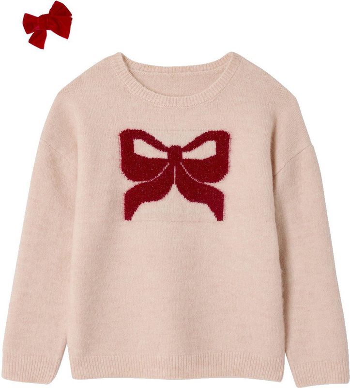 Vertbaudet - Kerstcadeauverpakking - Jacquard Trui - Meisjes - Met 2 Scrunchies