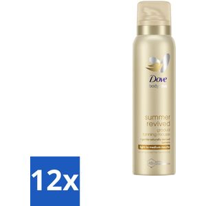 Dove Body Love Zelfbruinende Mousse - Summer Revived - Light-Medium - 150 ml - Voordeelverpakking - 12 stuks