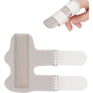 Vingerbrace - Vingerspalk - Vingerbrace - Vinger Splint - Geschikt voor Wijs-, Middel-, Ringvinger - Grijs - One Size - Verstelbare Vinger spalk - Universeel - Ondersteuning vinger - Ondersteuning voor vinger