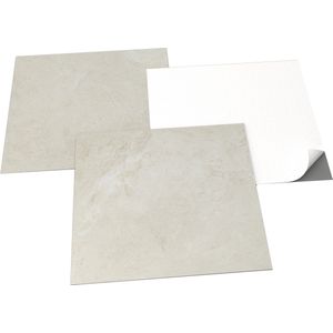 GENERIQUE - PVC-vloeren - Zelfklevende tegels - Marmereffect - Grijs / Beige - 2,05m²/22 tegels