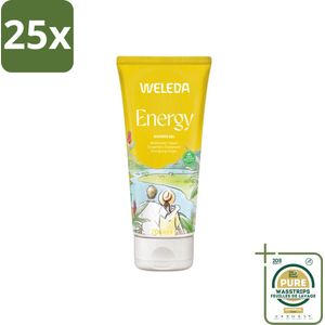 25 x WELEDA - Douchegel Aroma Shower Energy - 200 ml - Grootverpakking - Aroma Shower Energy - Energieboost - Gember - Citronella - Cederhout