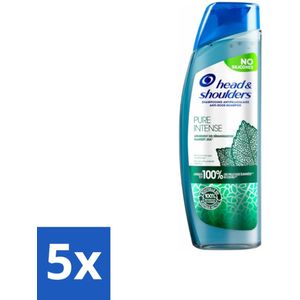 5 x Head & Shoulders - Anti-Roos Shampoo - Pure Intense - Kalmeert Jeuk - 250 ml - Pure Intense - Head & Shoulders