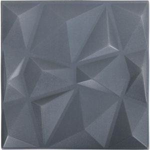 VidaXL-12-st-Wandpanelen-3D-3-m²-50x50-cm-diamantgrijs