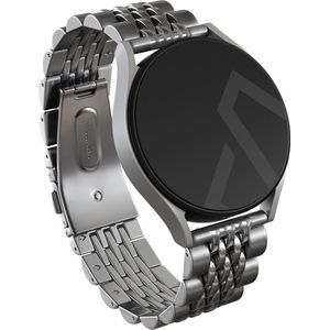 BURGA Universele Metalen Horlogeband voor Samsung Galaxy/Garmini/Xiaomi/Huawei - Chic Royal - Zilver - 22mm