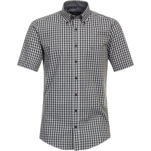 CASA MODA - Sport Casual Fit Overhemd - Groen met Wit Geruit - Korte Mouw - Strijkvriendelijk