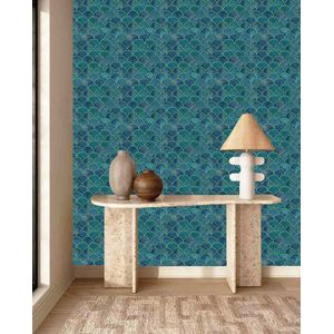 Behang staal Fish Scale