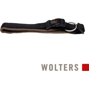 Wolters Cat&Dog Wolters Professional Comfort Halsband Zwart/Bruin | GR.5 | 45-50cm x 30mm | Veilige sluiting | Anti-trekbelasting