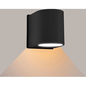 Ledmatters - Wandlamp Zwart - Down - Dimbaar - 4 watt - 350 Lumen - 4000 Kelvin - Koel wit licht - IP65 Buitenverlichting