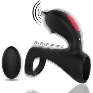 Viberoz® Hero - Vibrerende Penis Sleeve met Clitoris en G-spot Stimulator - Met Afstandsbediening – Sex Toys voor Koppels - Cockring Vibrerend – Voor Mannen en Vrouwen - 9 Vibratie Standen – Waterdicht - Oplaadbaar - Cadeau