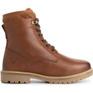 Travelin - Larvik - Veterboots - Cognac - Wolgevoerd