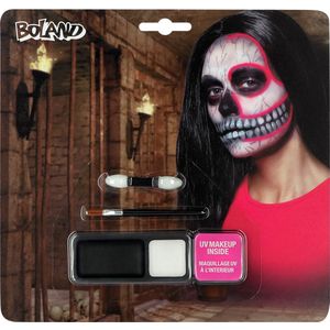 Boland - Schminkset UV skull - - Schminkset - Themafeest, Halloween - Halloween schmink - Horror - Skull