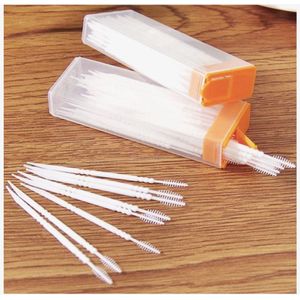 60 Pcs TandenStokers Flosdraad Staven Borstel - Dental care - Schone Tanden - Brush Sticks