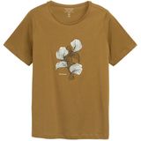 TOM TAILOR Dames plussize plus size - T-shirt met print, 15664 - Nutria Olive, 46 Grote maten