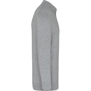 Pullover/Cardigan Heren 3XL Kariban Lange mouw Light grey heather 87% Katoen, 11% Polyamide, 2% Elasthan