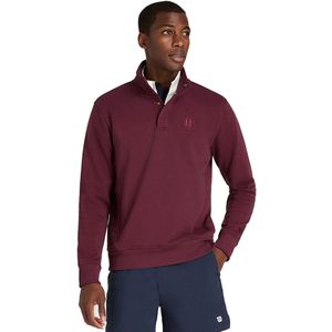 Wilson Tennis Club Sweatshirt Met Halve Rits Paars S Man