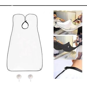 *** Baard Schort - Badkamer - Schort Mannen - Scheerschort - Schone Wastafel - Baard Accessoires - Baard trimmen - Wit van Heble® ***