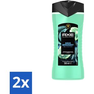 2 x AXE - Douchegel - Aqua Bergamot - Verfrissend - Citrus & Waternoten - 300 ml - Douchegel - Verfrissend - Citrusgeur - Bergamot - Salie