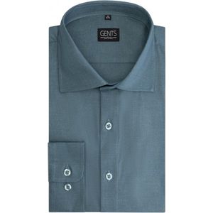 GENTS - Slimfit bamboe - Polyblend - Petrol - Maat EU46/XXL