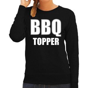 BBQ topper bbq / barbecue sweater zwart - cadeau trui voor dames - verjaardag / moederdag kado M