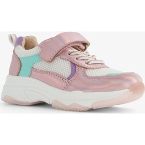 TwoDay leren meisjes sneaker wit metallic roze - Maat 30