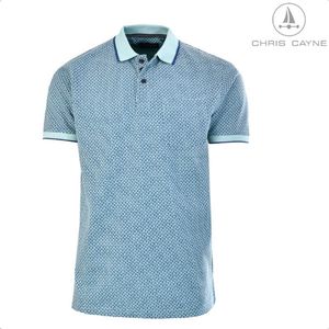 Polo 3037 turquoise pique KM Chris Cayne - maat XL