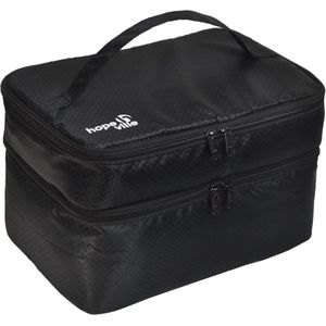 Extra grote reisorganizer - Make-uptas en Toilettas voor Dames, Ruime Opbergruimte voor Cosmetica en Accessoires, Zwart