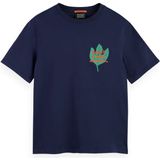 Scotch & Soda - Regular Fit - T-shirt - Met Korte Mouwen - Grafische Print Voor- en Achterkant