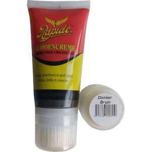 Rapide Schoencreme Tube - Donker Bruin - 50 ml (Schoenpoets - Schoensmeer)