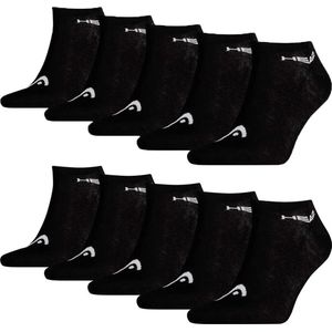 Head 10 paar - sneaker sokken - Enkel sokken - 38 - Zwart.