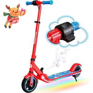 Geekme Elektrische step kinderen - Verlichting - 16 km/u - max 50 kg - Bluetooth-rood