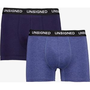 Unsigned heren boxershorts 2-pack - Zwart - Maat L