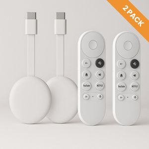 HappyLEDS - Android TV Dongle - Streaming Box - 4K - Met WiFi & Bluetooth - 2 Stuks