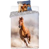 Animal Pictures Dekbedovertrek Galopperend Paard - Eenpersoons - 140 x 200 cm - Katoen