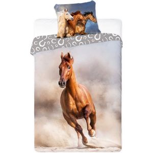 Animal Pictures Dekbedovertrek Galopperend Paard - Eenpersoons - 140 x 200 cm - Katoen