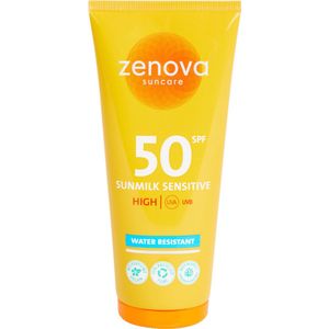 Zenova Zonnemelk SPF 50 – Voor Zeer Gevoelige Huid – Waterresistant – Kinderen & Volwassenen – 150 ml