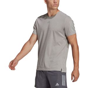 Adidas Own The Run Heather T-shirt Met Korte Mouwen Grijs S Man