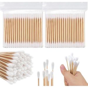 200 stuks wattenstaafjes - Duurzaam en veelzijdig voor oorreiniging en make-up