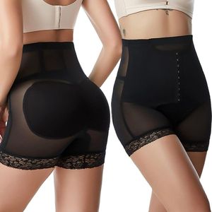 Allecto plus - Dames Buikonderbroek met Hoge Taille Shaper en Kanten Slipje - Figuurvormend en Billen Push Up - Taille Trainer - Zwart - Maat M