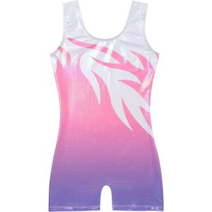 E-Ambar - Mouwloos gymnastiekpak voor meisjes, tricot, dansen, turnen, training, gymnastiekbody - 3-14 jaar