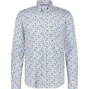 State Of Art Overhemd Print Lichtblauw - Maat L - Heren - Overhemden Casual