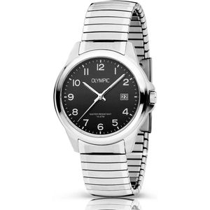 Olympic OL26HSS309 CHARLIE - Horloge - Staal - Zwart - 37,5mm
