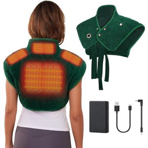 Warmtekussen Oplaadbaar - Elektrisch Warmtekussen - Draadloos Warmtekussen - Herlaadbaar - Verwarmd Kussen - Warmtekussen Rug - Warmtekussen Nek - Pijnverlichting - Comfort & Ontspanning