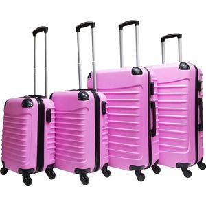 Quadrant 4 delige ABS Kofferset - Roze