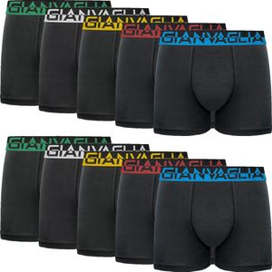 Boxershorts Heren Katoen - 10-pack - Maat L - Heren Ondergoed - Meerkleurig - Zwart