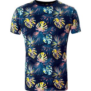 2 Pack Mens Soulstar 100% cotton Printed Gonzo T-Shirt Casual, 200 gsm fabric quality Maat L , Navy-Mint