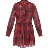 DreiMaster Vintage Blousejurk  donkergrijs / rood / bourgogne / wit