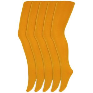 Meisjes panty's | 100 denier | Merk: Yellow Moon | Maat: 98 t/m 176 | Kleur: Geel | 5 Paar