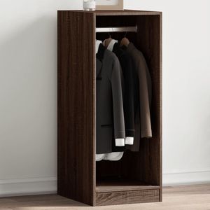 vidaXL Kledingkast - 48x41x102 cm - Grijs Sonoma Eiken Kledingkast - Garderobe - Houten Kledingkast - Kleding Rek - Bergruimte - Organisatie - Minimalistisch Meubel - Grijze Kledingkast