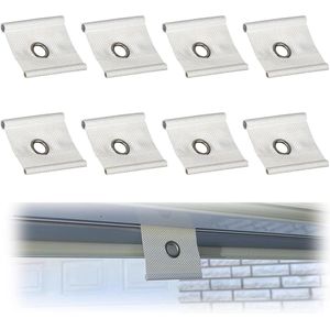 Pack of 8 Kedereyelets for 5/6 mm and 7/8 mm Beetle Rails Buckhead Adapter Camping Piping Frame Hook Terminal Rail Accessories for Motorhome by Yamobi