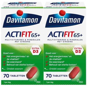 2x Davitamon Actifit 65+ 70 tabletten